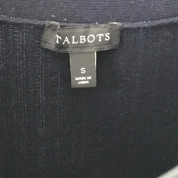 Talbots Navy Topper Sz S - Picture 5 of 6